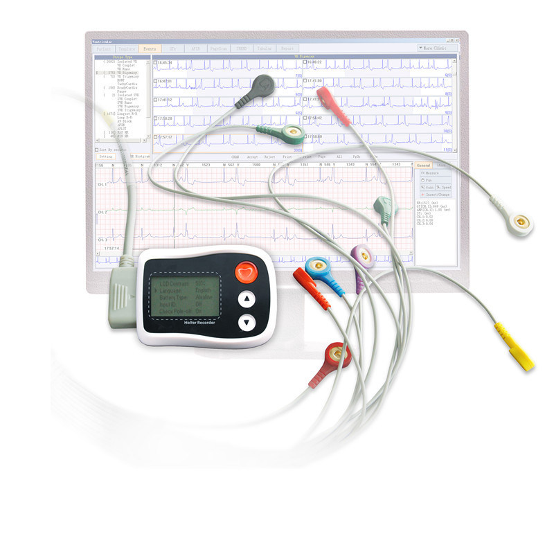 Multichannel Ambulatory ECG Monitor , USB ECG Holter Recorder For Home