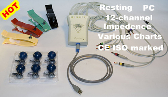 Patient Hand Held PC Based ECG System , Electrocardiograph For Vector ECG