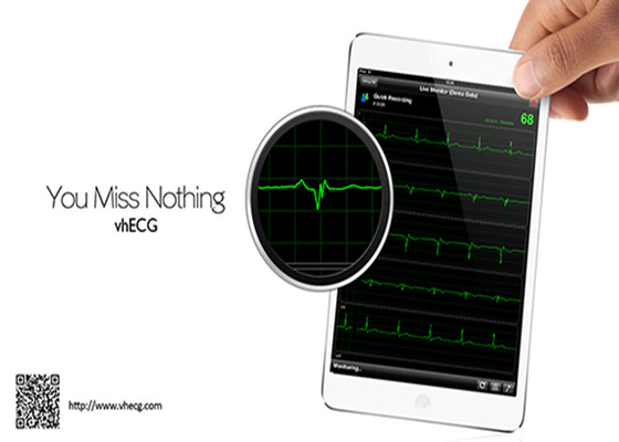 Wireless Ipad home Digital ECG machine by wifi connection with ISO13485
