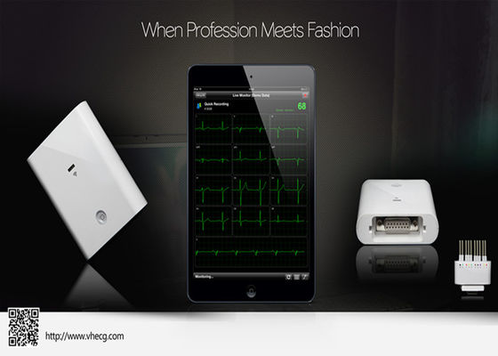 Resting Electrocardiogram iPad ECG Machine , Portable 12 Lead ECG Machine
