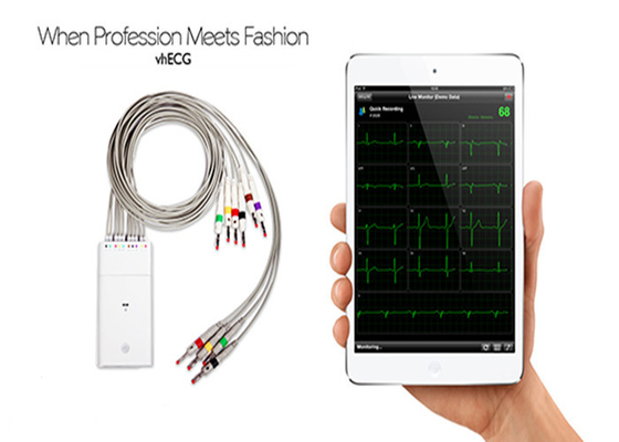 Personal Handheld ECG Machine Twelve channel iPhone ECG Automatic Interpretive